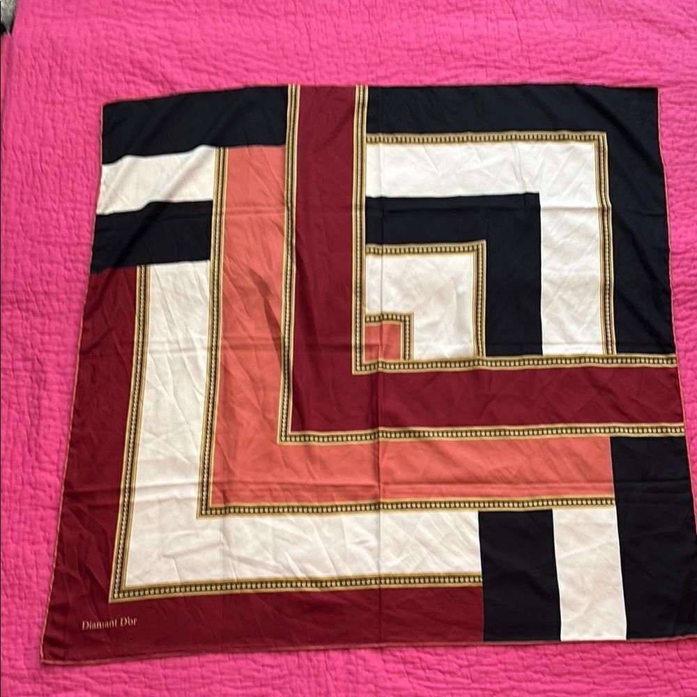 Dior Geometric Silk Scarf - Multicolor